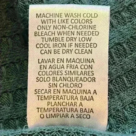 Chaser Waffle Thermal Knit Shirt Top Women’s Large Forrest Blue-Green - Picture 8 of 10